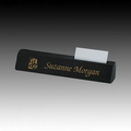 Genuine Black Marble Triangular Name Plate w/ Card Holder